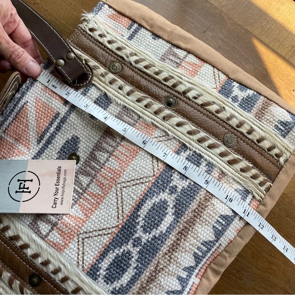 Hopofly Southwest Canvas, Woven Multicolor Tote Bag NWT - Picture 10 of 12